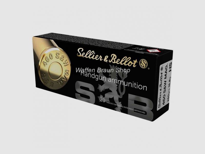 S+B .460 S&W Mag. Hollow Point 16.8g/260grs. 20 pieces
