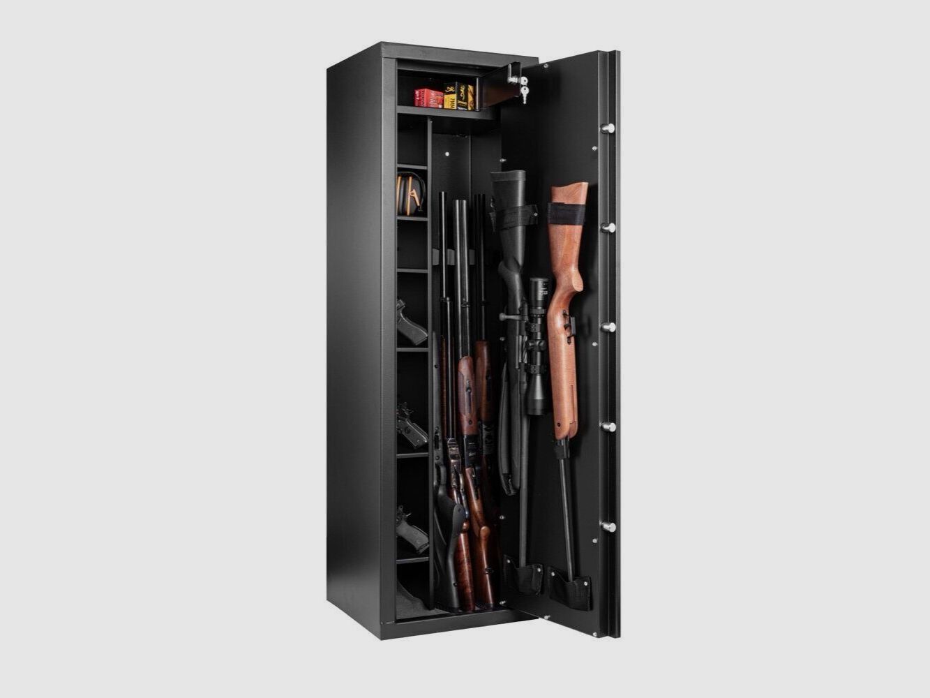 Cassaforte Rietti per 9 armi con serratura a chiave – 150 cm – 2mm, immagine 6 di 10