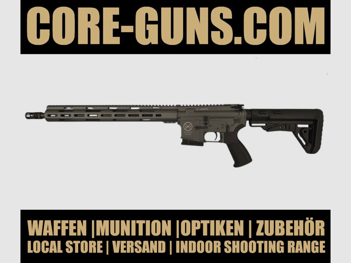 Lux Def Tec LDT L5 AR15 semi-automatic rifle 16.75" barrel length 223Rem in GREY special model with long handguard, Made in Germany RRP: €1769