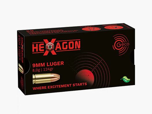 Geco 9mmLuger Hexagon SX 8,0g - 124gr