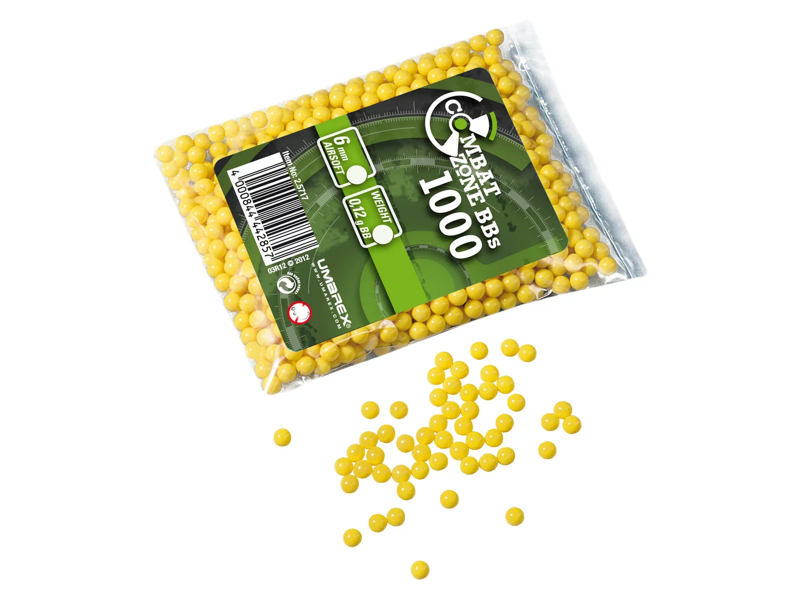 Pallini ASG 6 mm Combat Zone Basic 0,12 g 6 mm 1000 pz. (2.5717), immagine 2 di 4