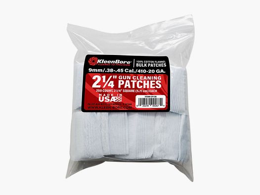 250 parches 2-1/4" cuadradas .38-.45/410-20GA
