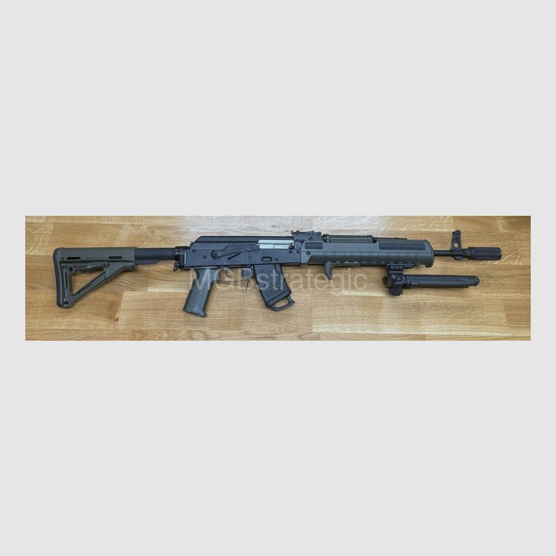 sportowo dopuszczony! WBP Jack Sport - półautomatyczna broń 7,62x39 OD Green z kolbą teleskopową! - System AKM AK47 AK74 // Elementy montażowe zielone