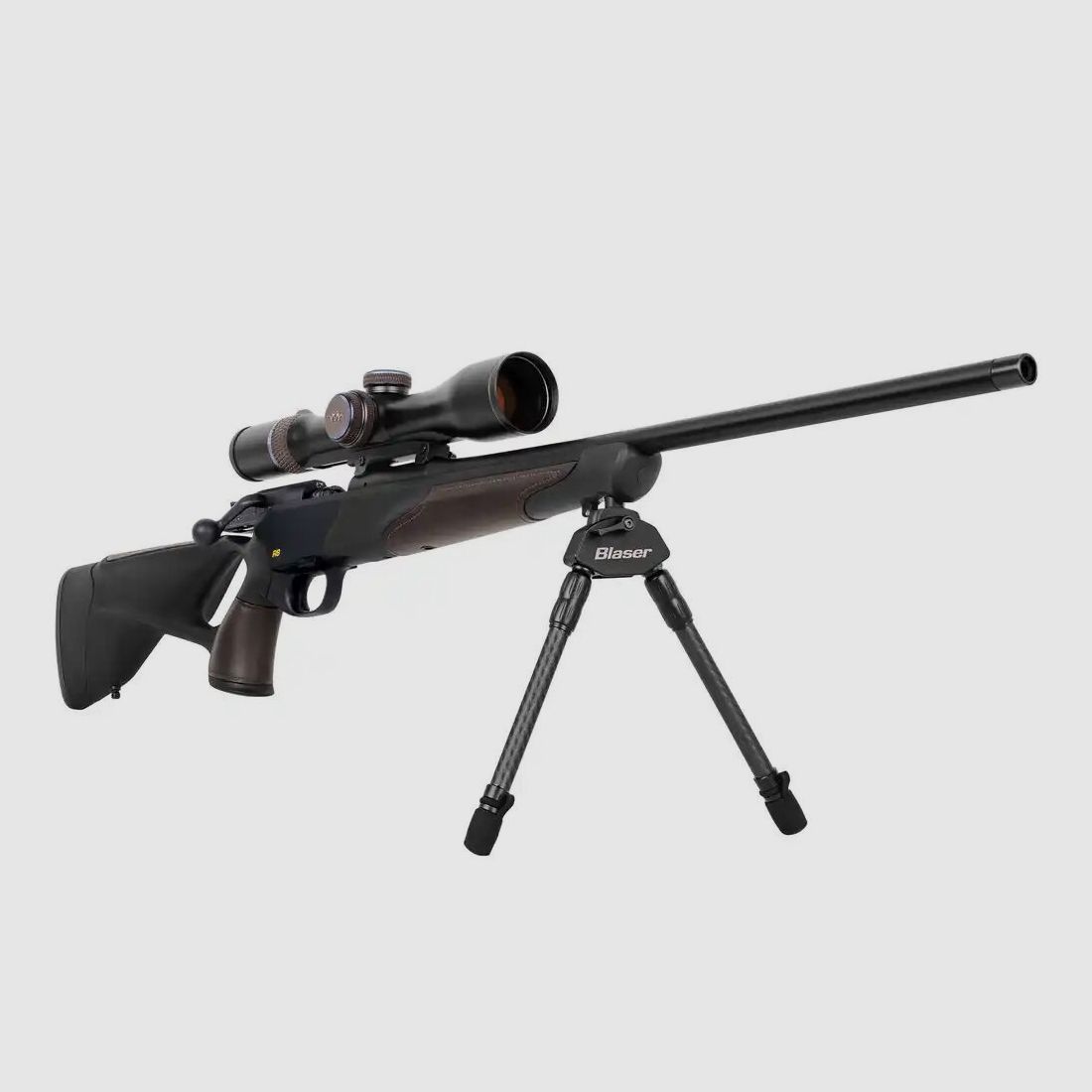 BiPod en carbone Blaser avec finition de crosse avant pour R8 Ultimate / Succes (Ø 19 / 22 mm)