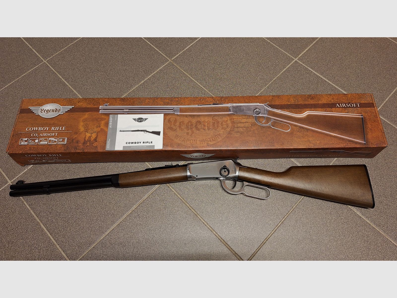 Legends Cowboy Rifle Chrom-Finish 6 mm BB Co2 rifle