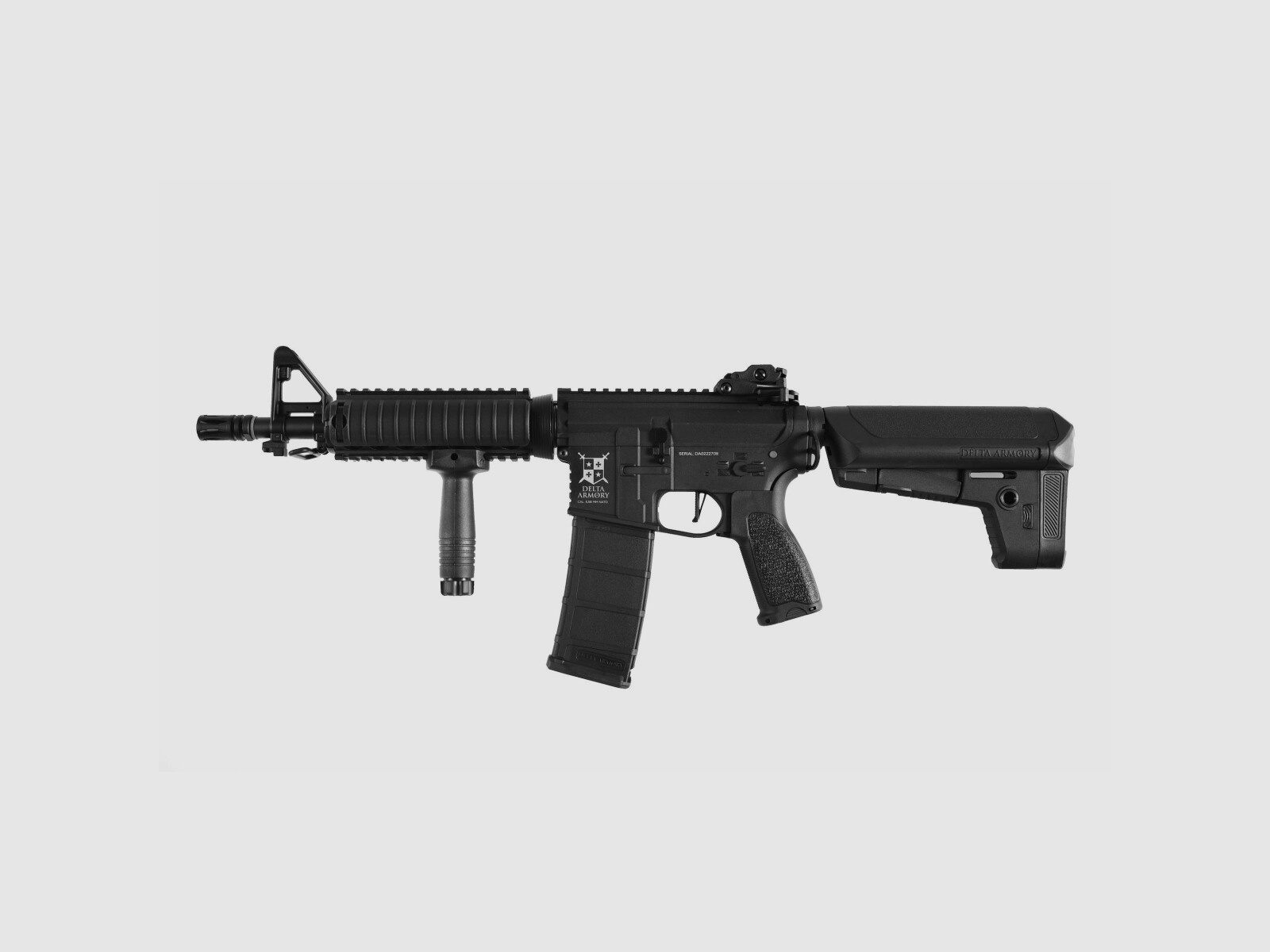 AR15 CQB-R CHARLIE Czarny S-AEG Softair Karabin Wolny od 18 Lat | Delta Armory