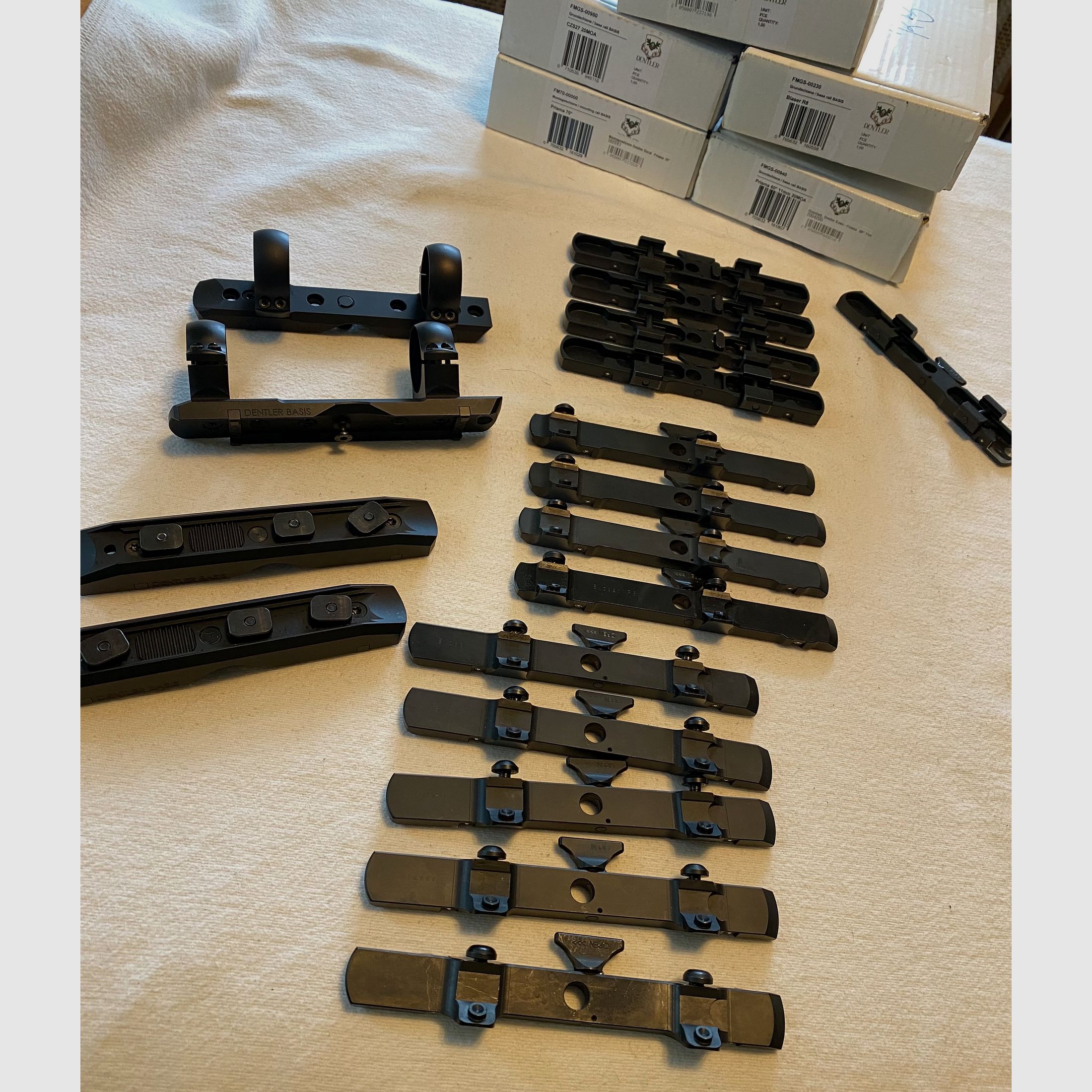 Rail de montaje Dentler, Blaser, Zeiss, Blaser R 8, Klemm, Prisma, montaje, etc.