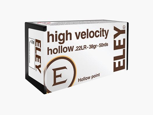 Eley High Velocity Hollow .22 LR 38GR HP 50 cartucce