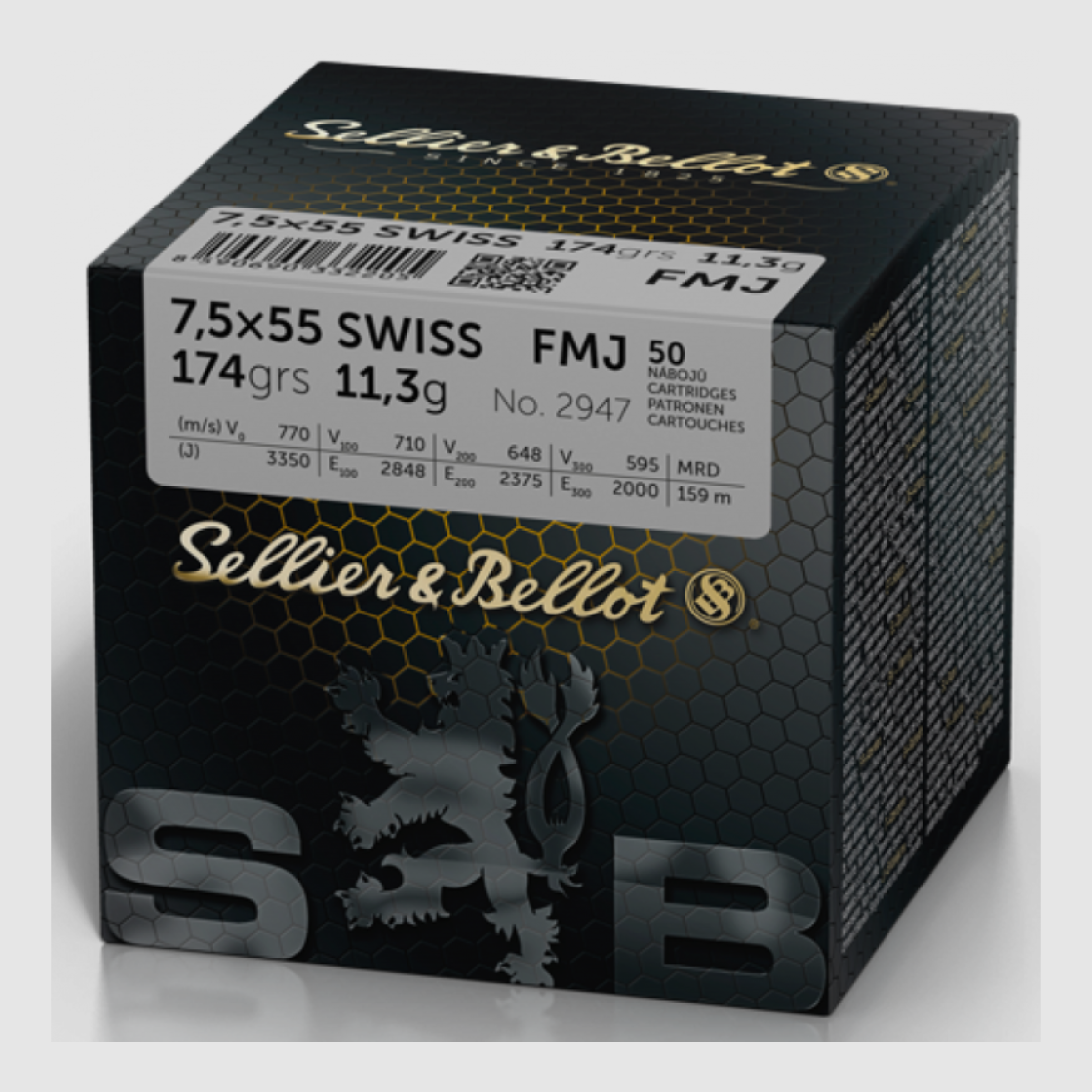 S&B 7.5×55 FMJ 174gr, Bild 1 von 2