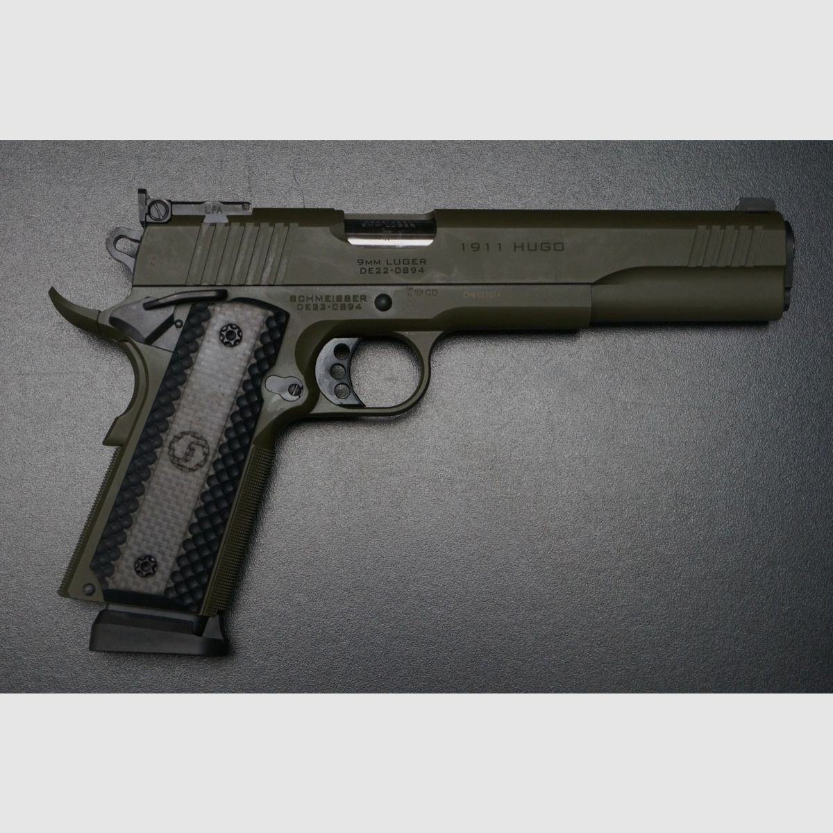 Schmeisser Hugo 1911 OD Green 9mm 6", image 1 of 10