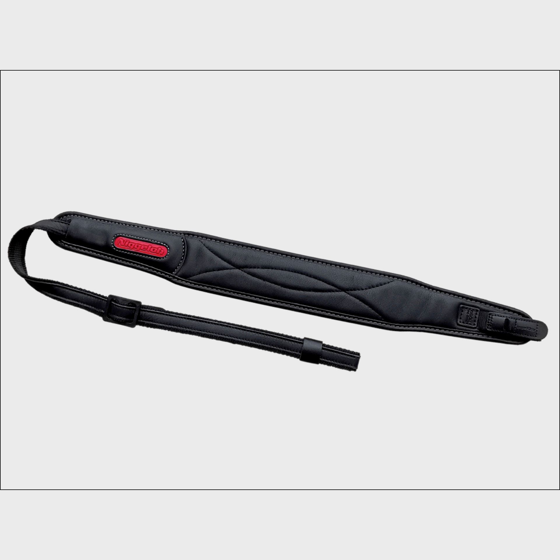 Niggeloh 406600085 Gewehrgurt Premium I Sattelleder und Neopren black series 191100020