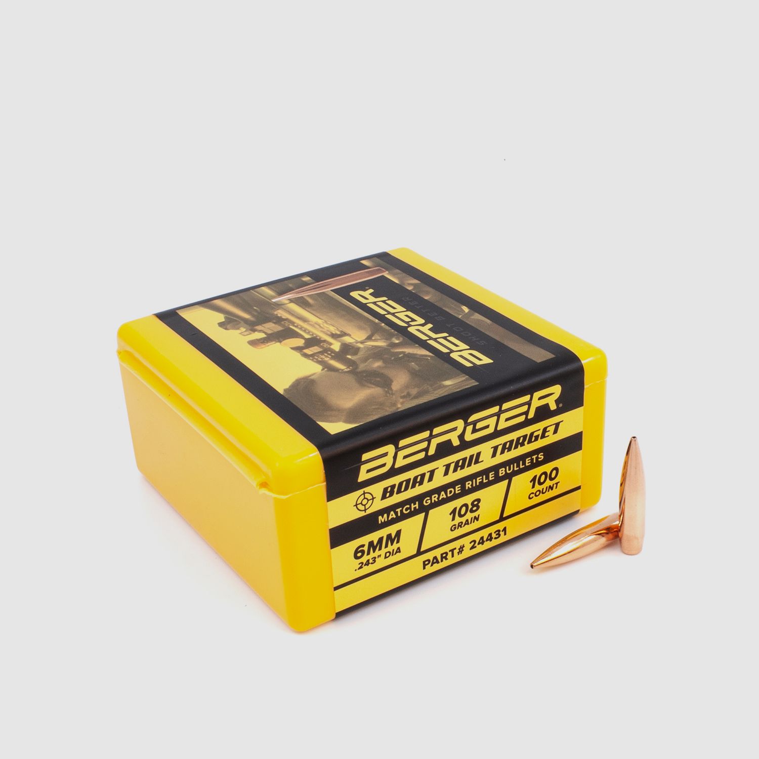 Proiettile Berger 6mm/.243 BT Target 108GR 500 pezzi