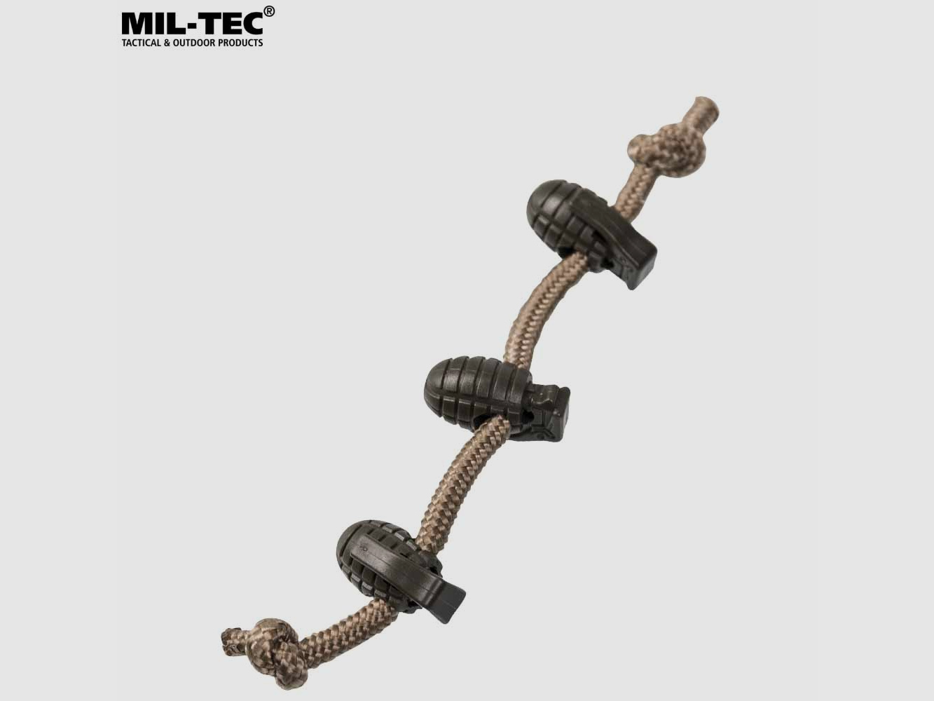 MIL-TEC BLOQUEADOR DE CORDÓN PIÑA NEGRO 10uds