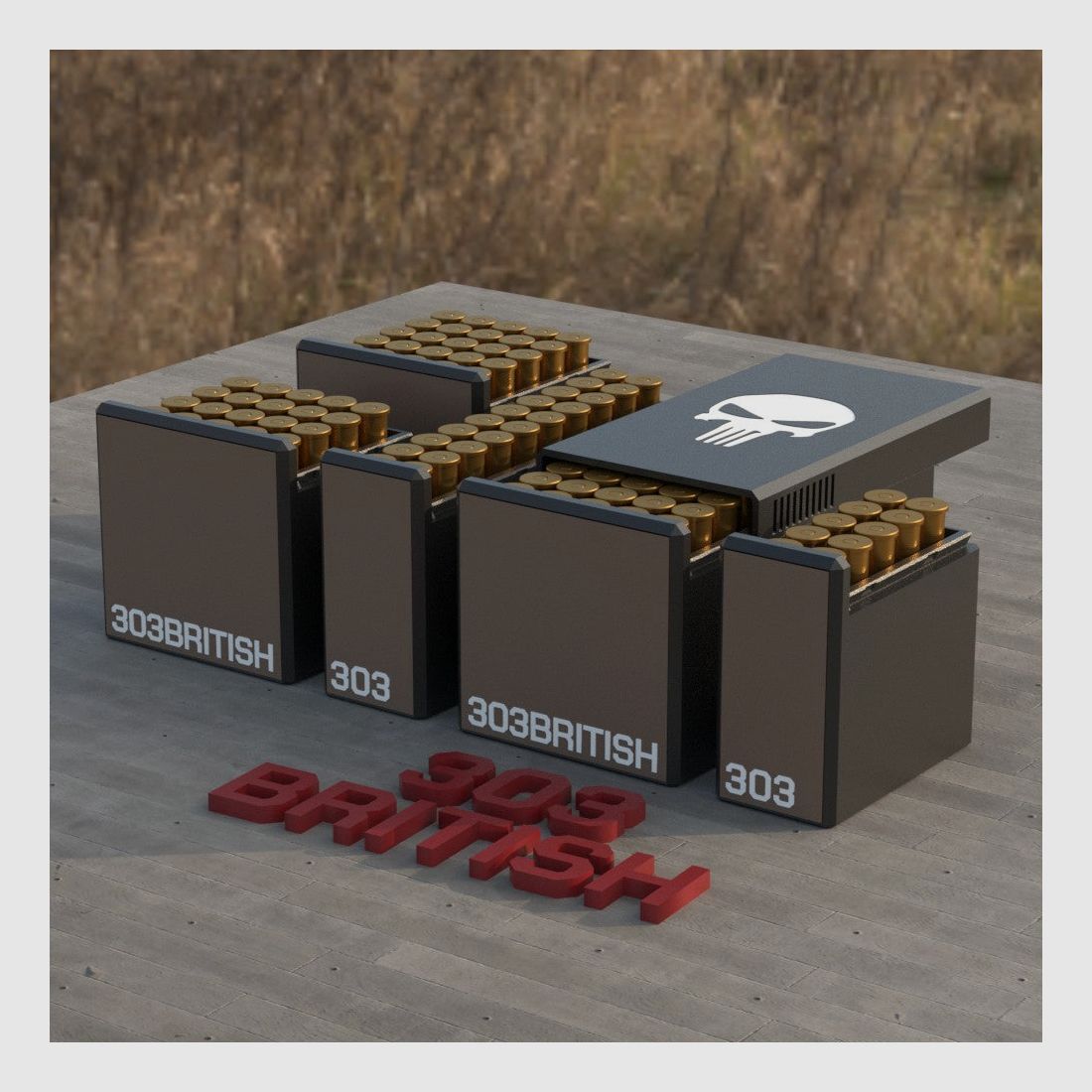 Filamelt Munitionsbox / Ammo Box .303 British – Patronenbox für 50 Schuss, Made in Germany