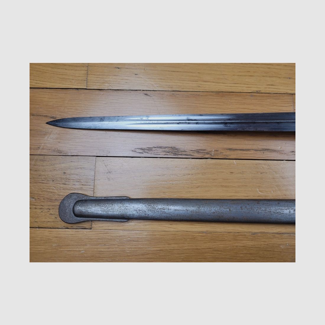 Sabre Modell vor 1882 – Zouave / Armee von Afrika – Breite Klinge mit doppelter Kerbe – FER-Griff mit Rillen – Coulaux – Um 1850-80 – selten – TBE, Bild 13 von 20
