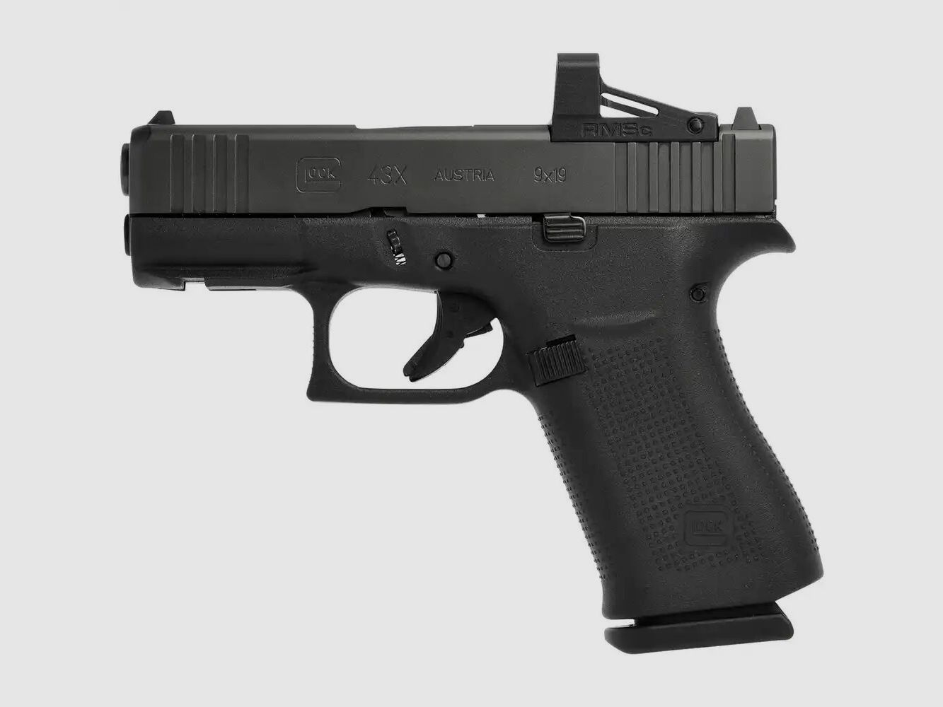 Glock Glock 43X mit montiertem RMSc Shield Red Dot