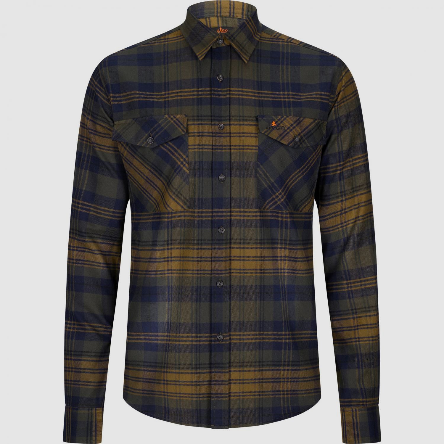 Camicia Flanella Outdoor Torben Uomo (Oliva/Blu)