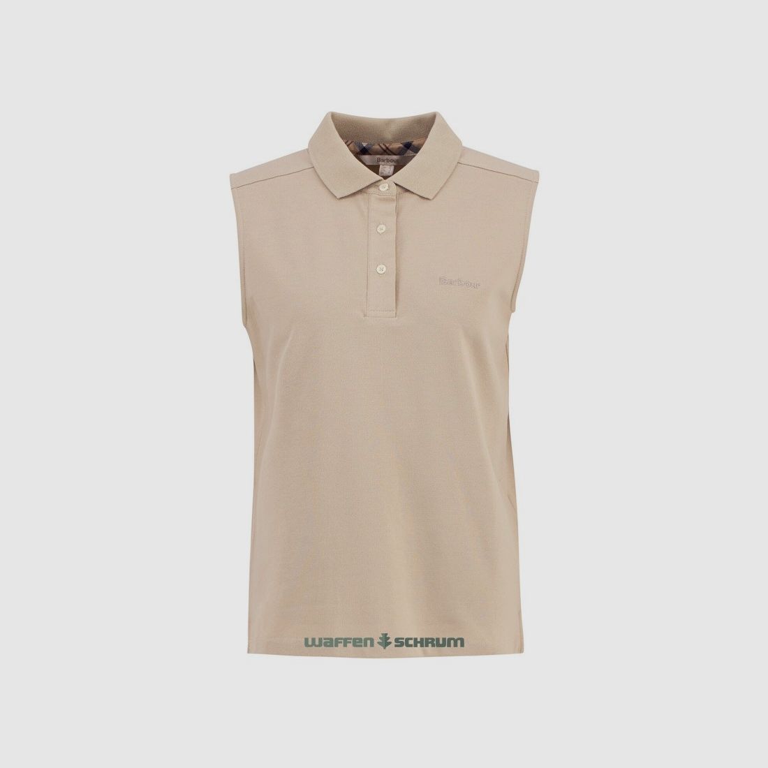 Barbour Poloshirt Bowford Sleeveless Light Sand