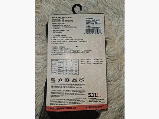 5.11 Calze. Calzino e AWE Crew