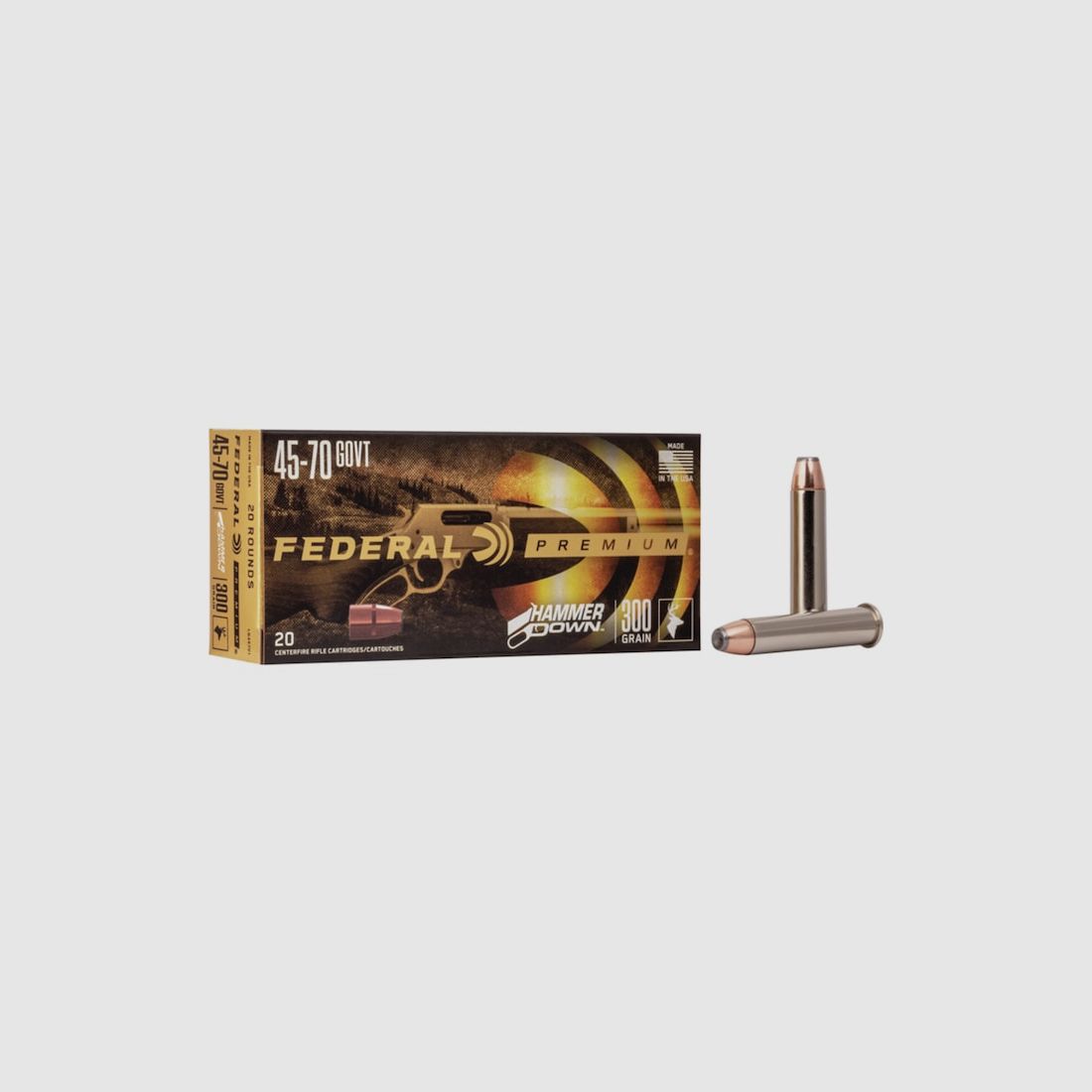 Federal HammerDown .45-70 Govt. 300GR Bonded Soft Point 20 cartridges