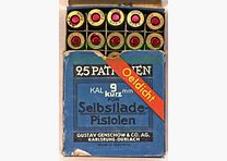 Geco - Fürth Pistol Cartridges 9 mm/short/9x17/.380 ACP