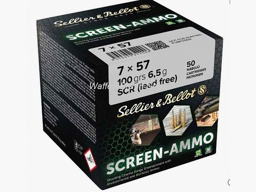 S&B 7x57 Écran SCR Zink 100 grs 50 pièces