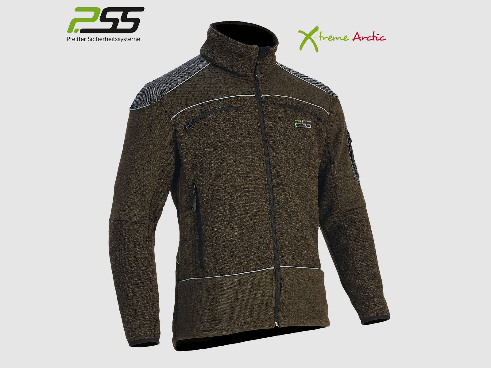PSS X-treme Arctic Faserstrickjacke grün/melange