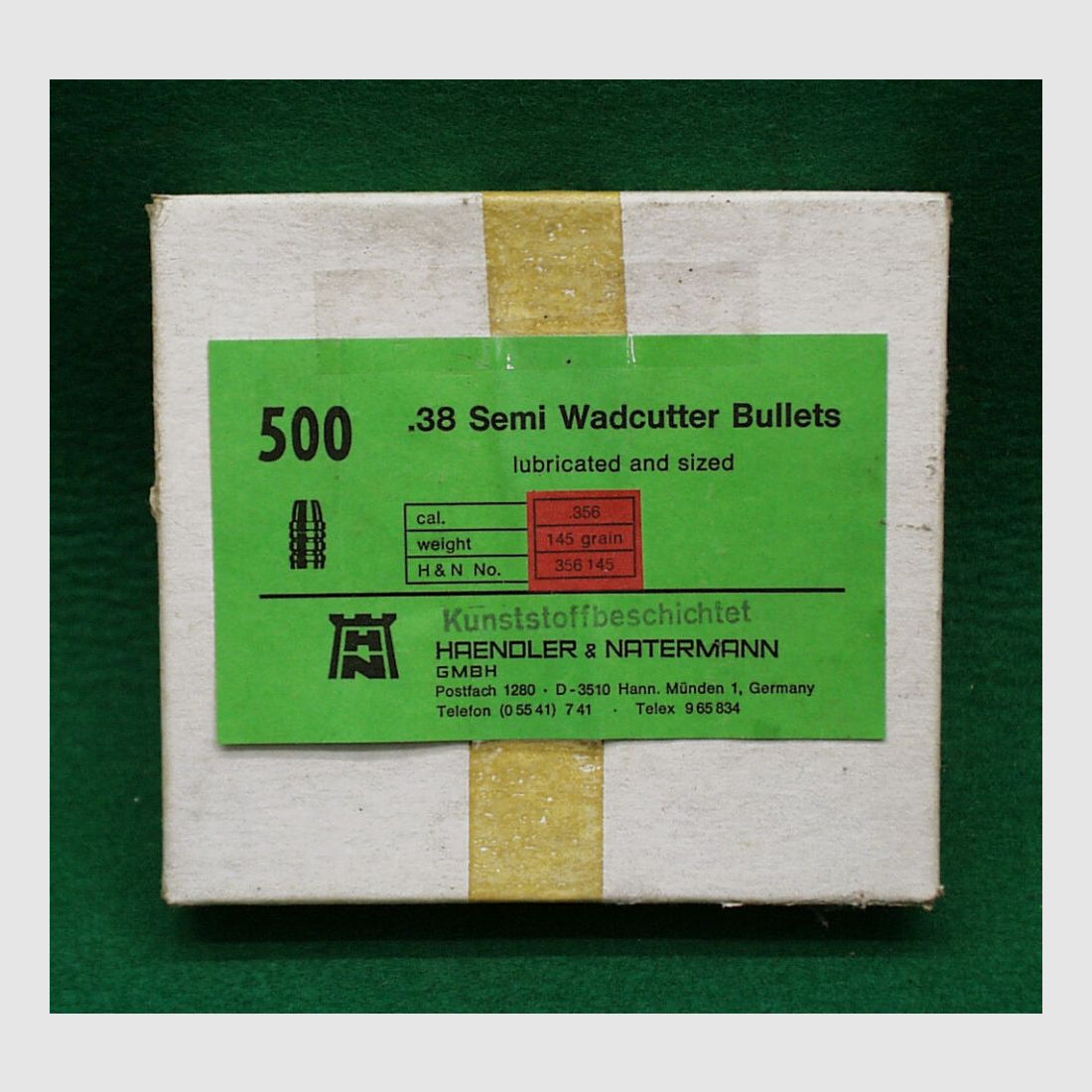 H&N Bullets Cal.38 Semi Wadcutter