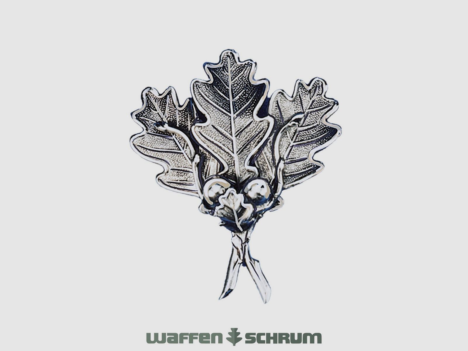 Fritzmann Keilerwaffen-Deckblatt Eichenlaub - vierblättrig Alpaka-versilbert