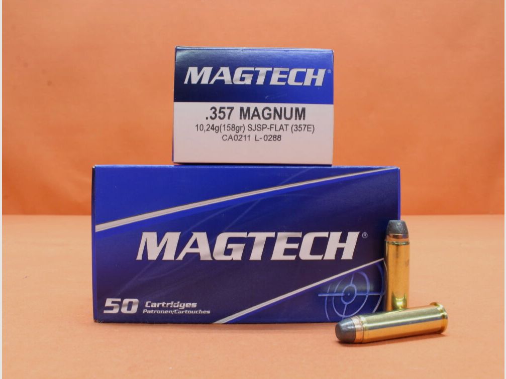 Magtech Patrone .357Magnum Magtech 158grs SJSP (357E) VE 50 Patronen/ 10,24g Teilmantel