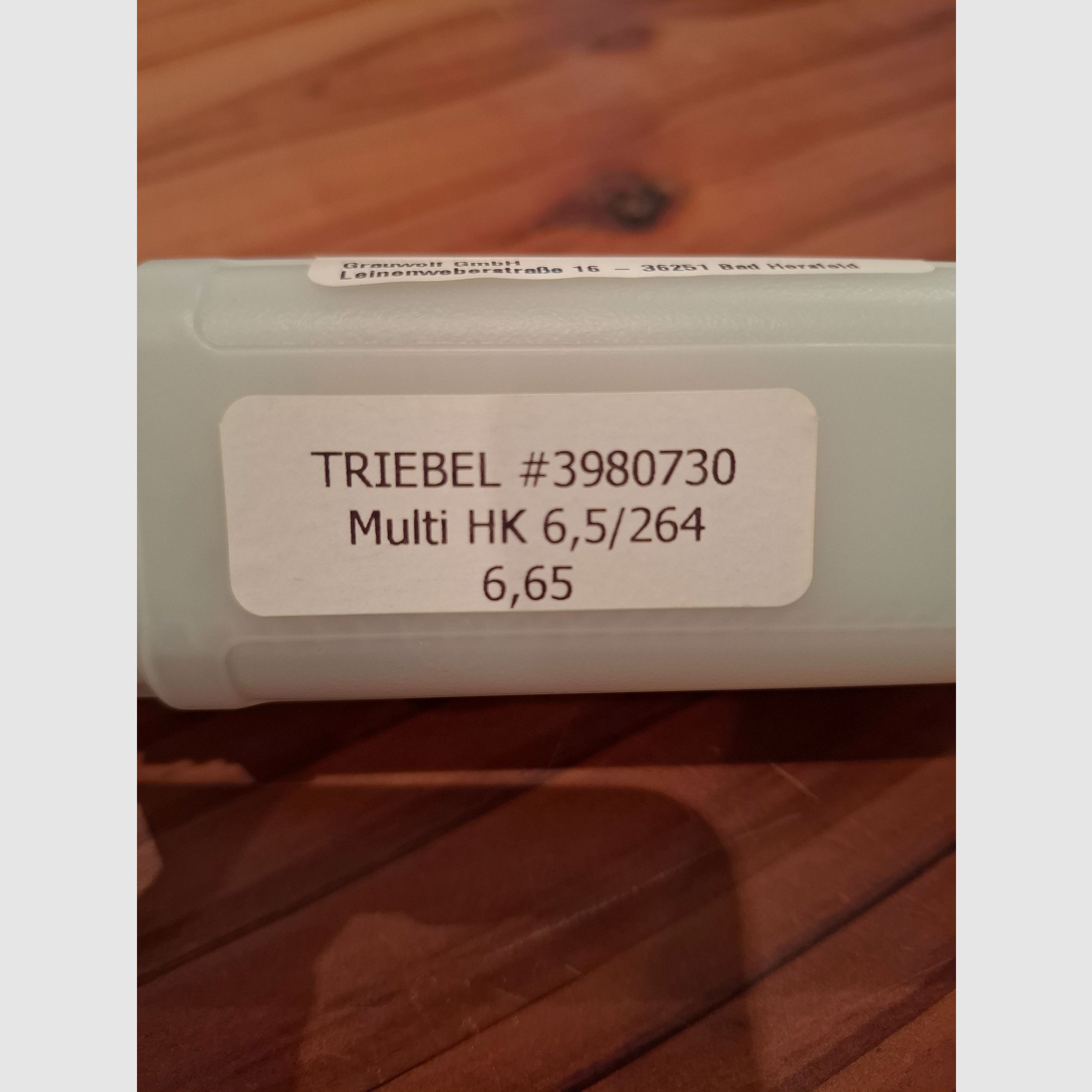 Triebel Multi calibrador de cuello de cartucho grupo de calibre .264 / 6,5 mm #3980730 como nuevo