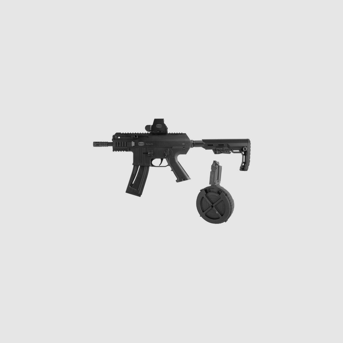 Pistole Mauser TacOps cal. 22l.r. mit Trommelmagazin und Mauser Red Dot