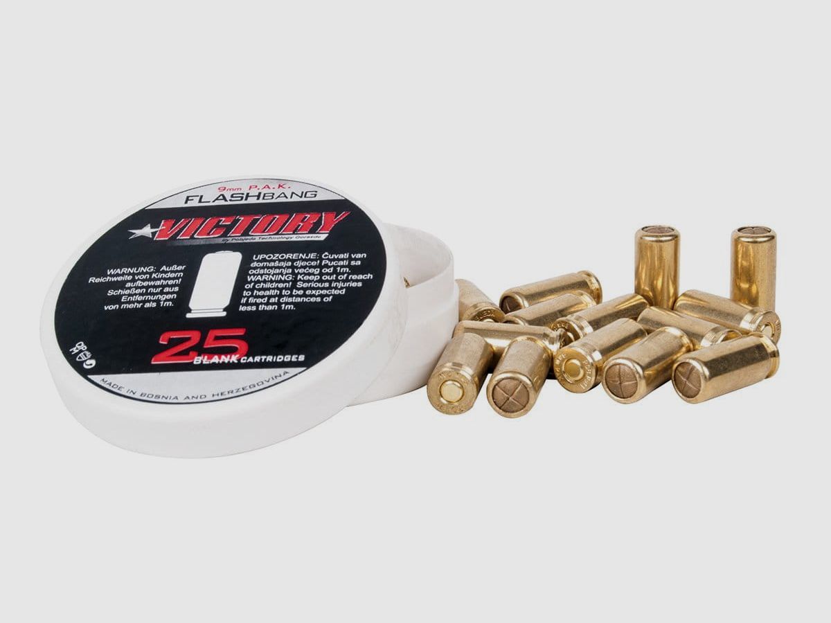 Victory Platzpatronen Flashbang 9mm P.A.K. 25 Stück