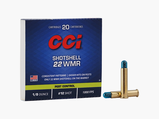 CCI Patronen Kaliber 22 WMR Schrot Plomb 12