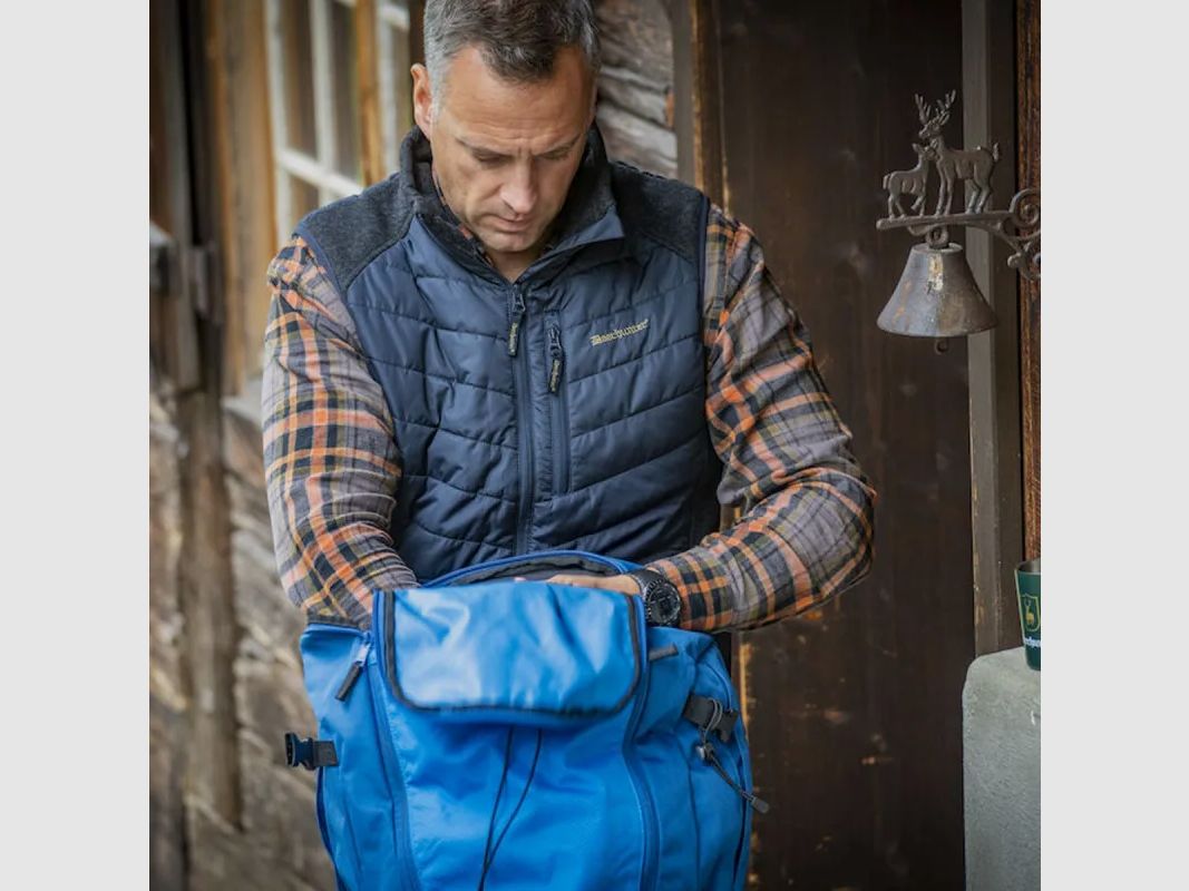 Gilet matelassé Deerhunter Moor bleu marine en polyester, image 10 sur 15