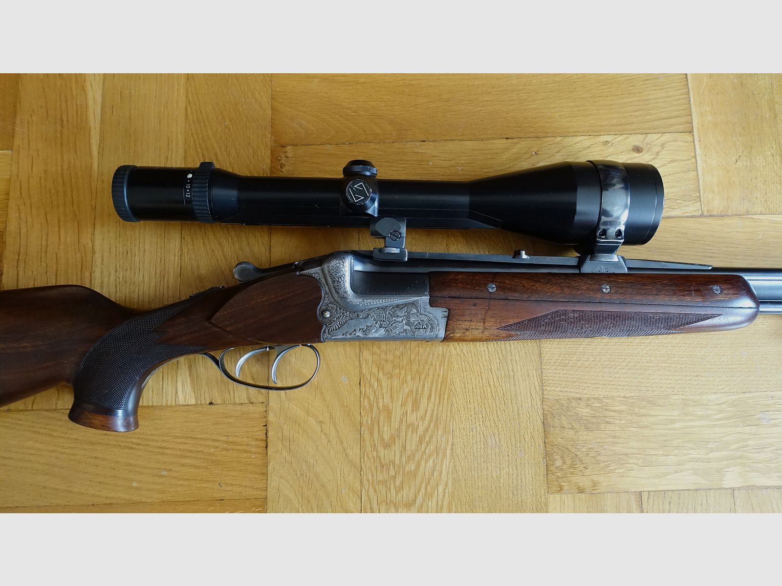 Bockdoppelbüchse Merkel BDB 221E 8x57JRS / Zeiss Diavari 3-12x56