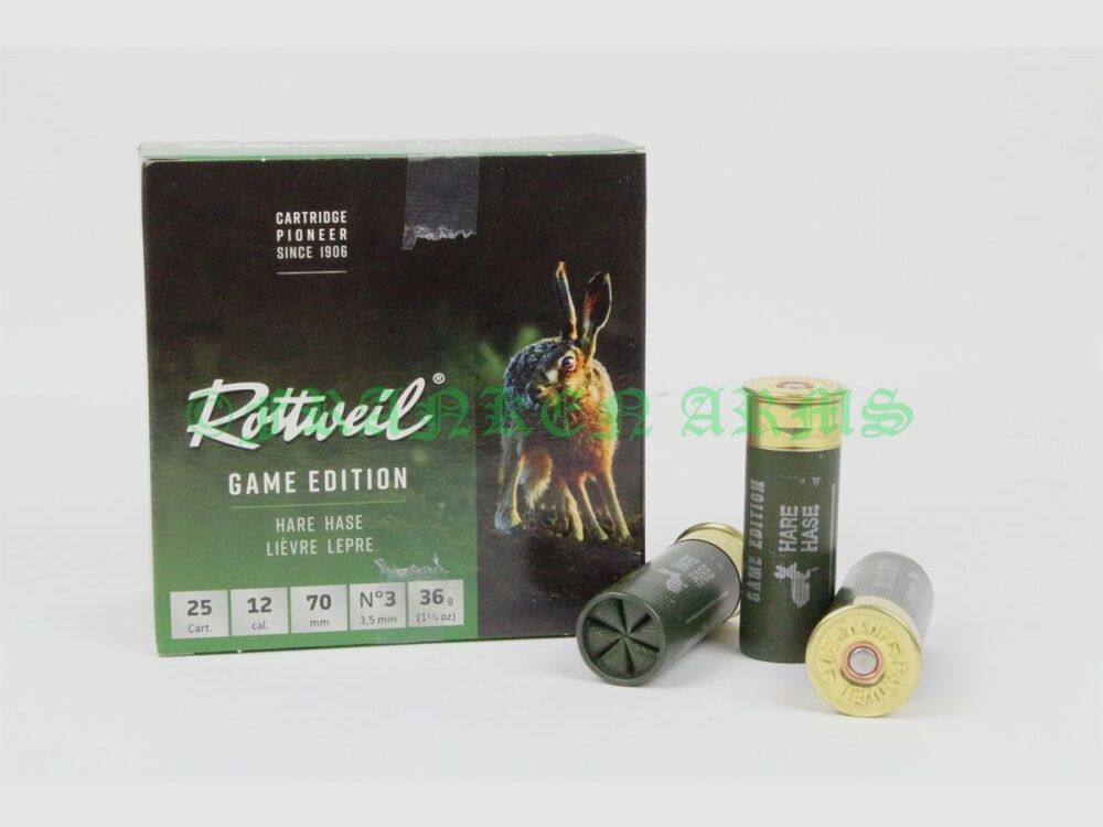 Rottweil Game Edition HASE 12/70 3,5mm 25Stück Staffelpreise