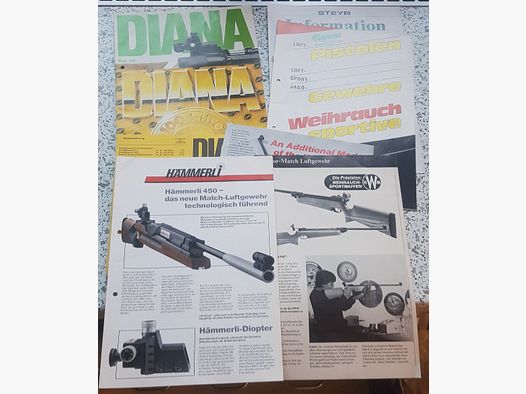 Hämmerli Weihrauch Diana Sportpistole Standard Target Match Beschreibung Bedienungsanleitung Luftpistole Luftgewehr KK Gewehr Co2 Pistole siehe Beschreibung. Preis ab