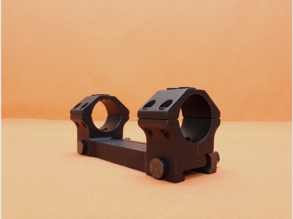 Recknagel Era-Tac Blockmontage 30mm (T2013-0015) mit Mutter, Alu schwarz, BH=15mm für Picatinnyprofil