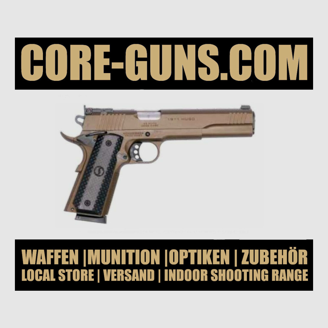 Schmeisser Hugo 1911 6" Kaliber 45ACP halbautomatische Pistole Thunder Bronce - sofort verfügbar UVP: 1799€