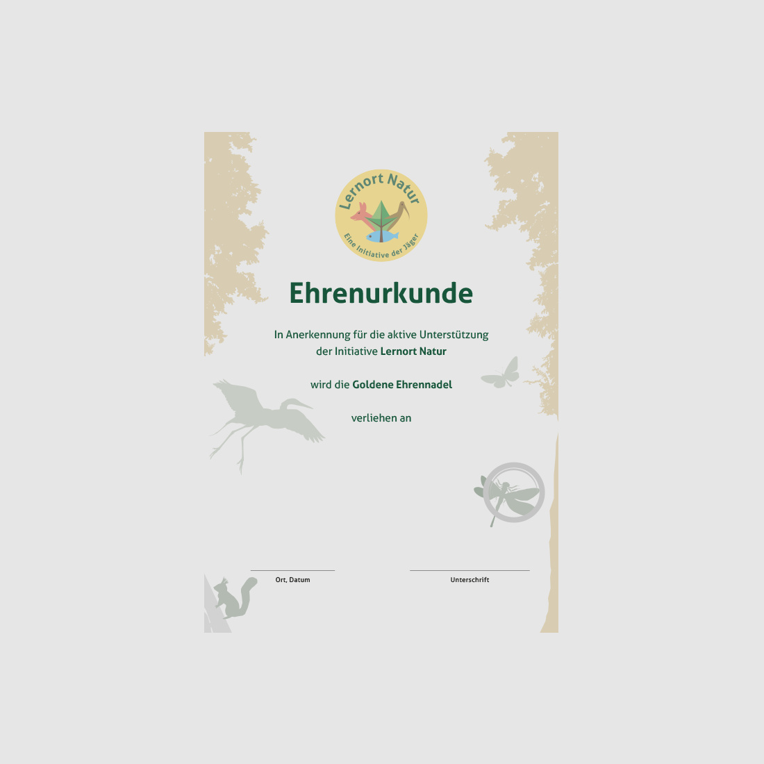 Learning Place Nature Certificate Gold Recognition