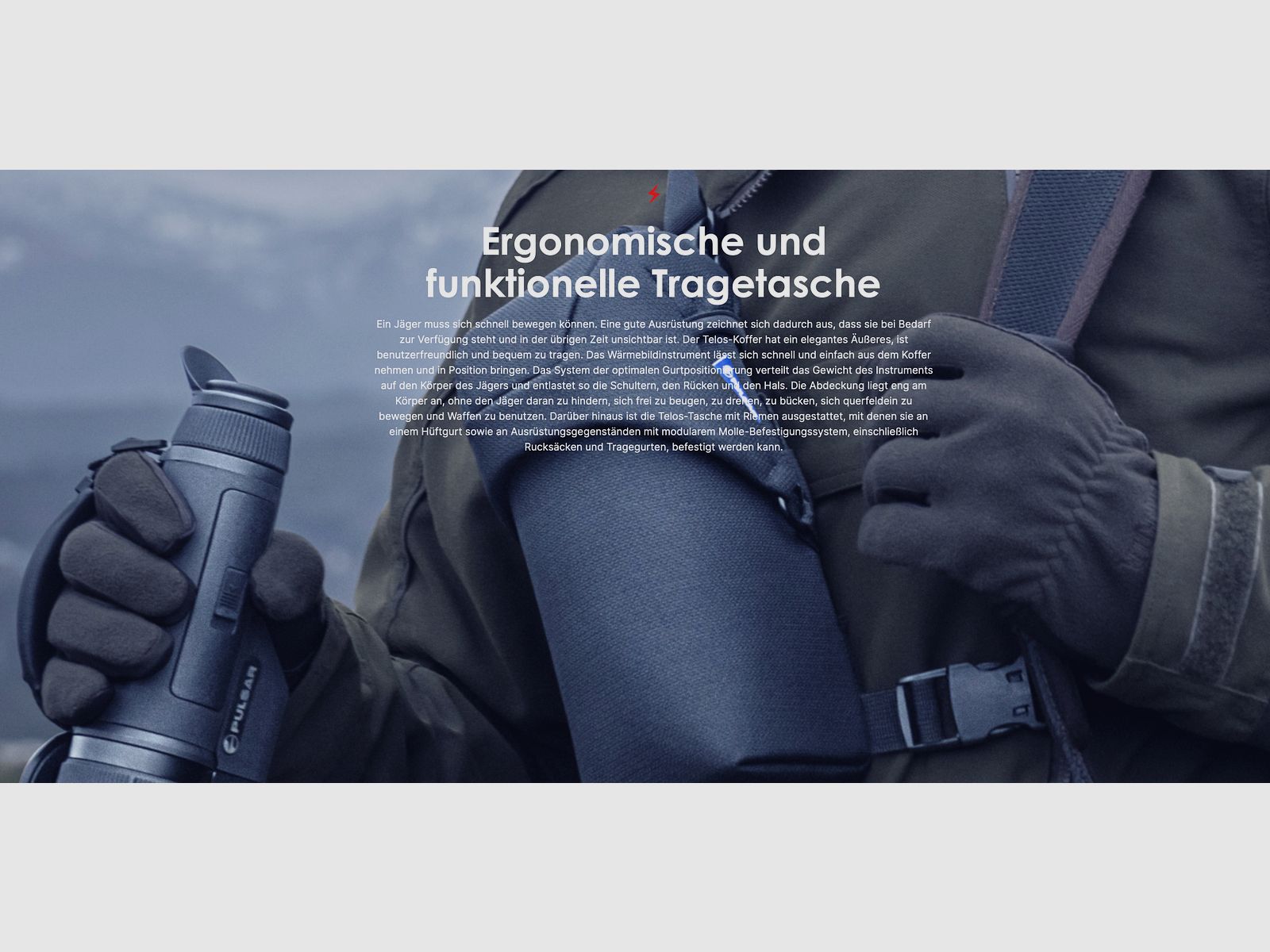 Pulsar Telos XQ35 thermal imaging handheld device 384x288 pix. @ 17 µm NETD <25 mK