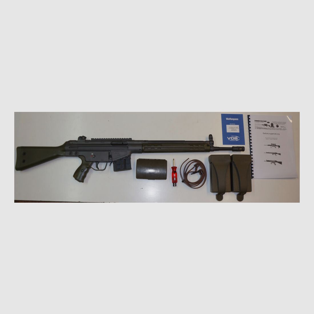 Schwaben Arms GmbH rifle semiautomática SAR M41 SPORTMATCH MF3 G3KT calibre 308win. - HECHO EN ALEMANIA - similar a HK41/G3