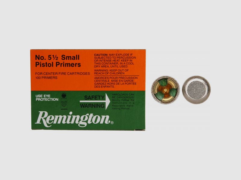 Remington Zündhütchen 5 1/2 Small Pistol 1000 Stück