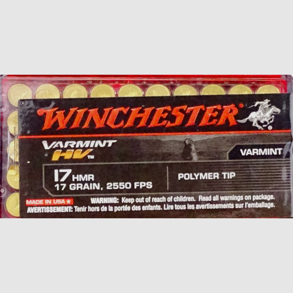 Winchester .17HMR Varmint HV PolymerTip 17grs - 50 Schuss