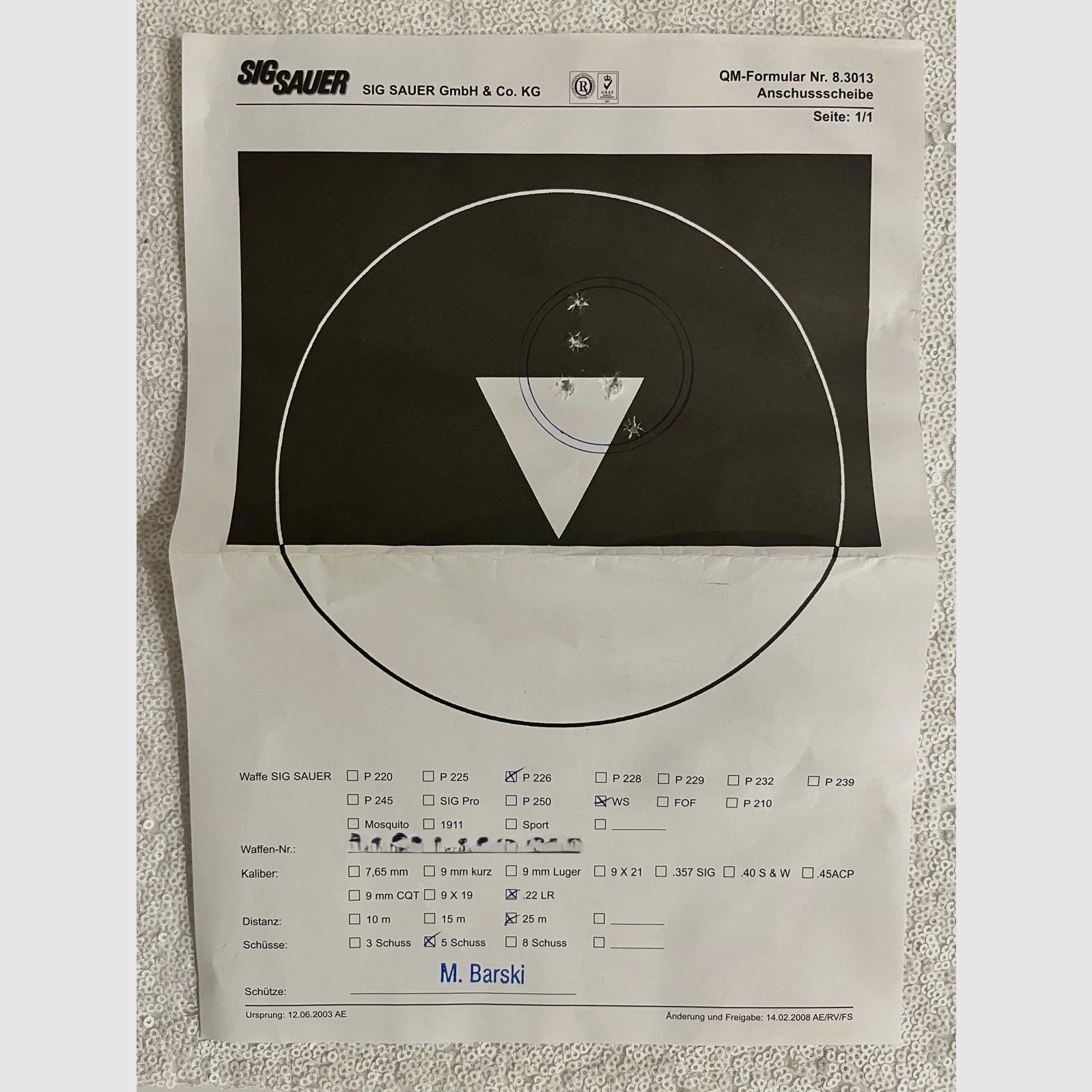 SIG Sauer P226 LDC II – 9 mm – Made in Germany – incl. .22 l.r. conversion system