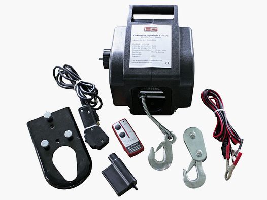 Winch eléctrico - incluido adaptador para enganche de remolque