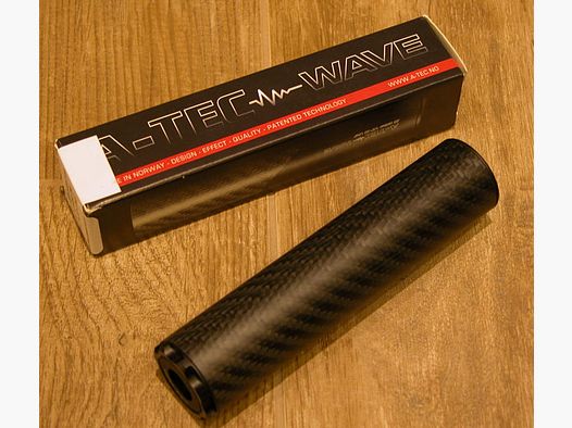 A-TEC "WAVE CARBON" Silenciador de Alto Rendimiento "F" para Armas de Aire Comprimido Cal. 4,5 & 5,5, Rosca 1/2"-28 UNEF