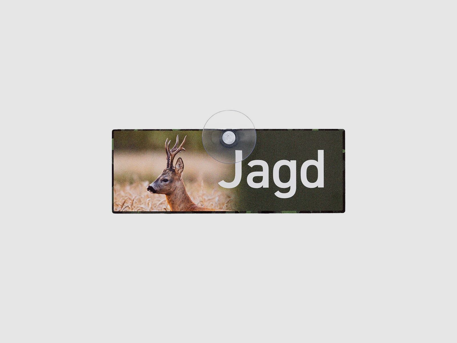 WILDE HILDE Jagdschild mit Saugnapf "JAGD" Rehbock