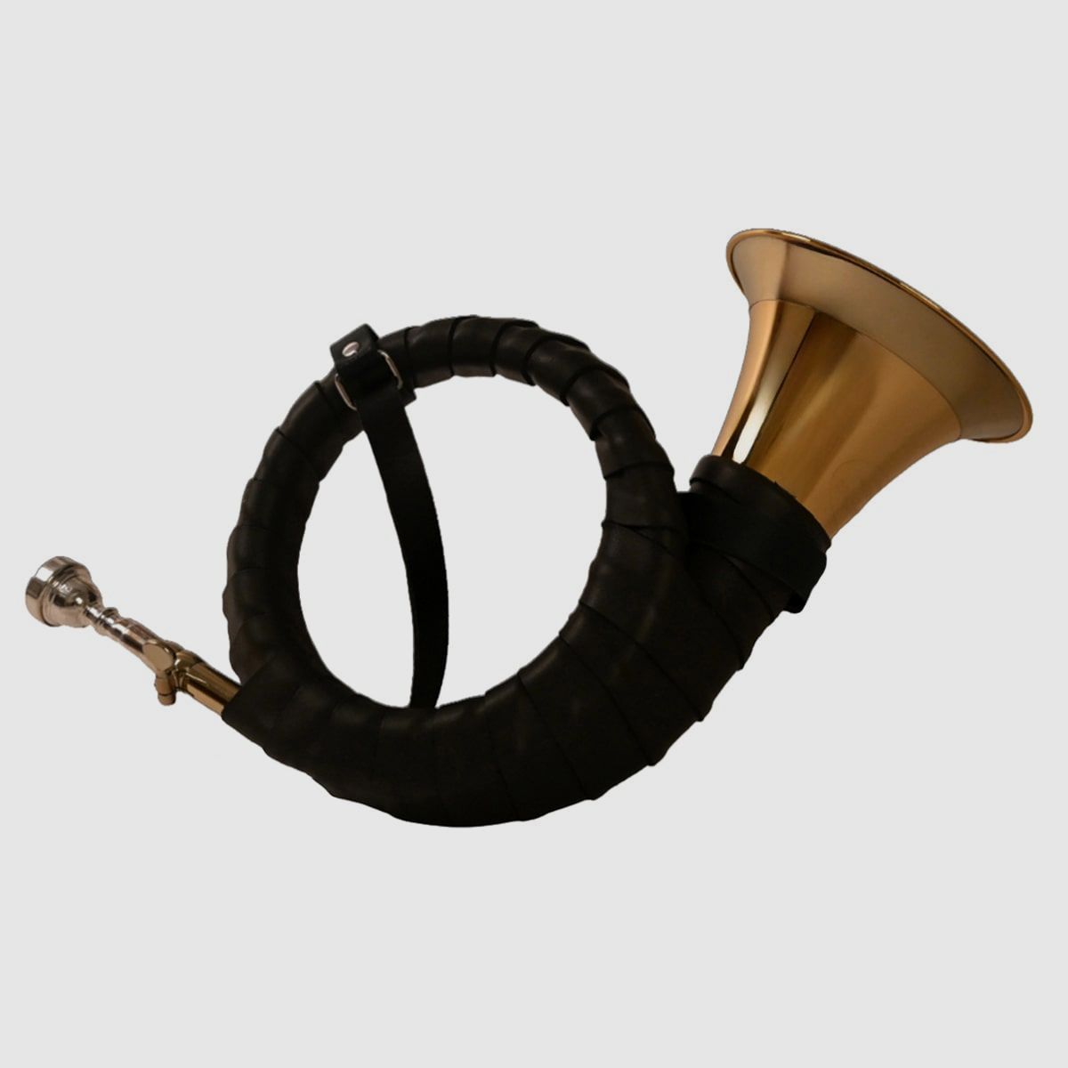 Kühnl&Hoyer Fürst-Plesshorn B Mod. 1344 Goldmessing, Neusilberkranz, weite Mensur, Neusilberstimmzug Echtlederwicklung, Goldlack